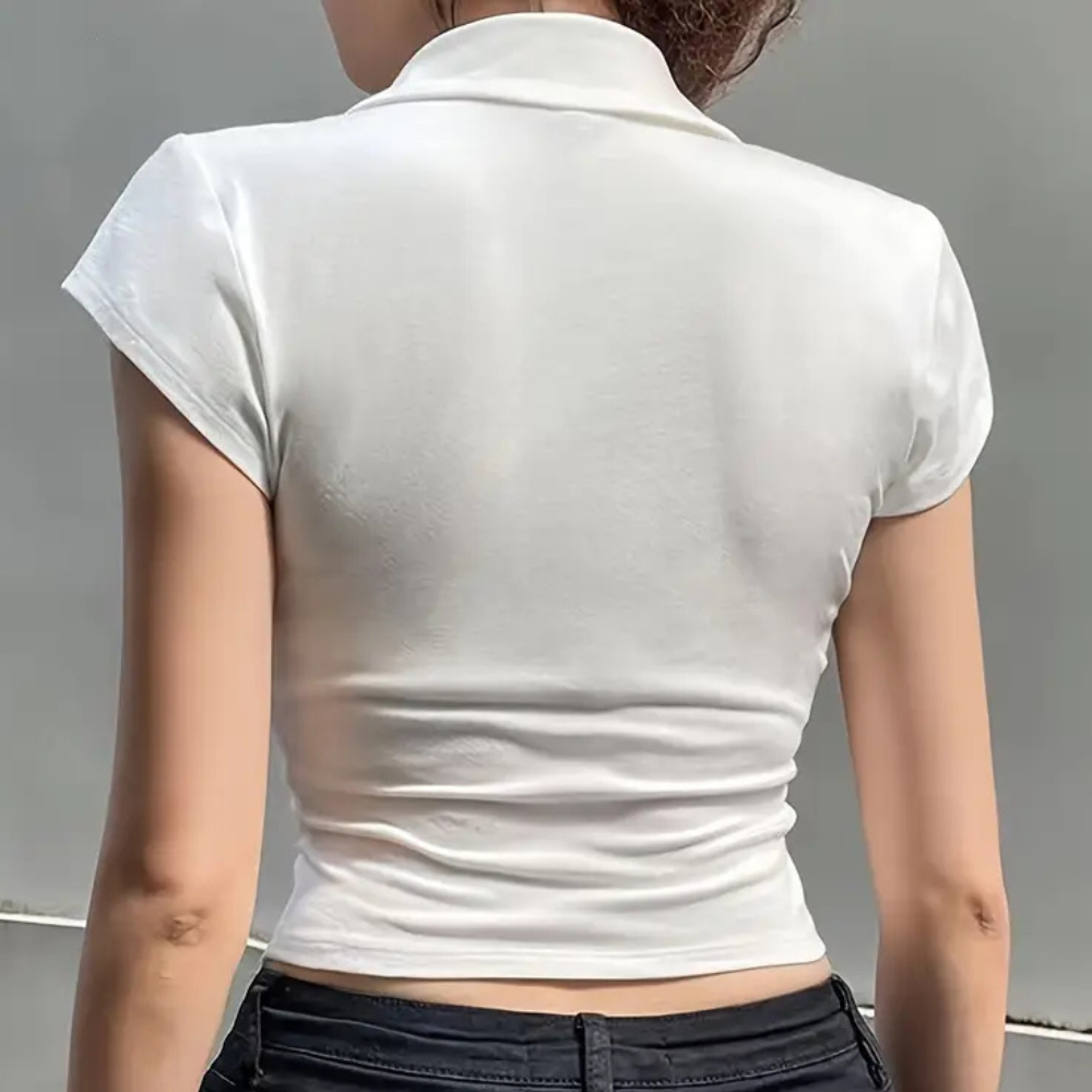 Loredana- Vielseitige Weiße Damenbluse 1