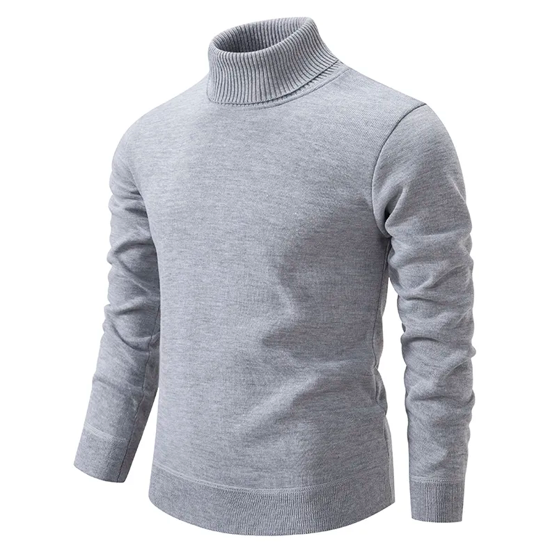 Lorian – Herren-Rollkragenpullover aus Baumwolle Grau