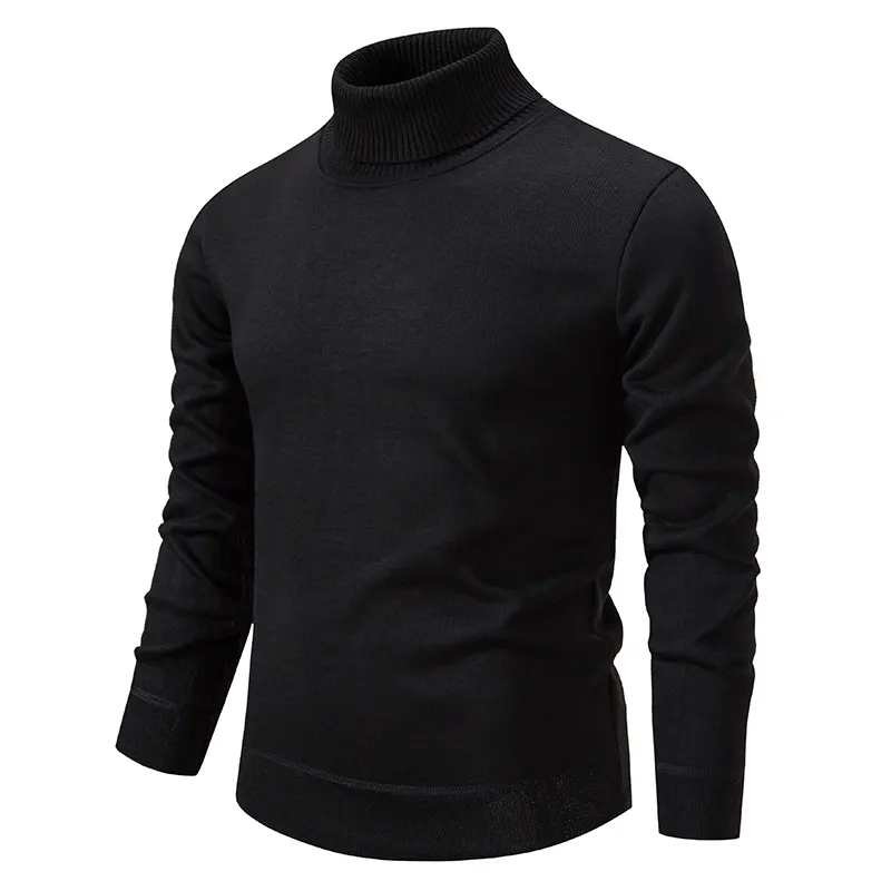 Lorian – Herren-Rollkragenpullover aus Baumwolle Schwarz