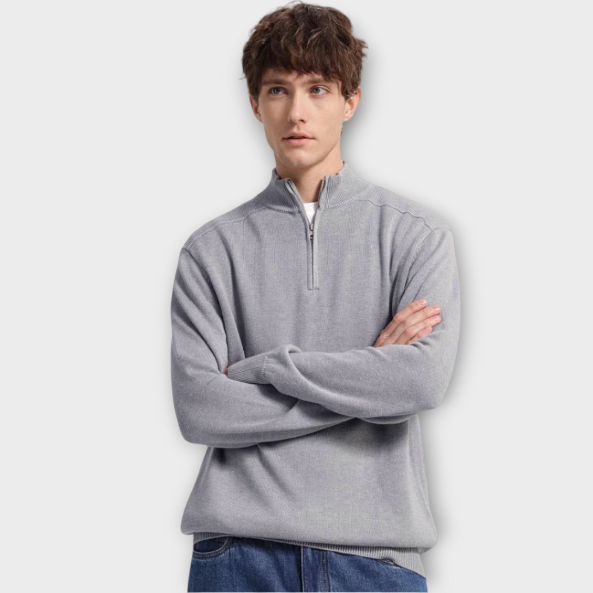 Lorin – Half-Zip Pullover für Herren Grau