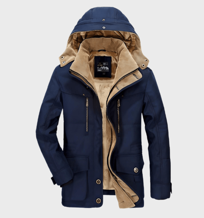 Luan – Warme Winterjacke für Herren Blau