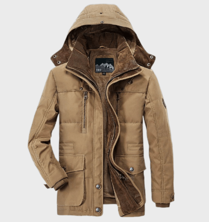 Luan – Warme Winterjacke für Herren Khaki