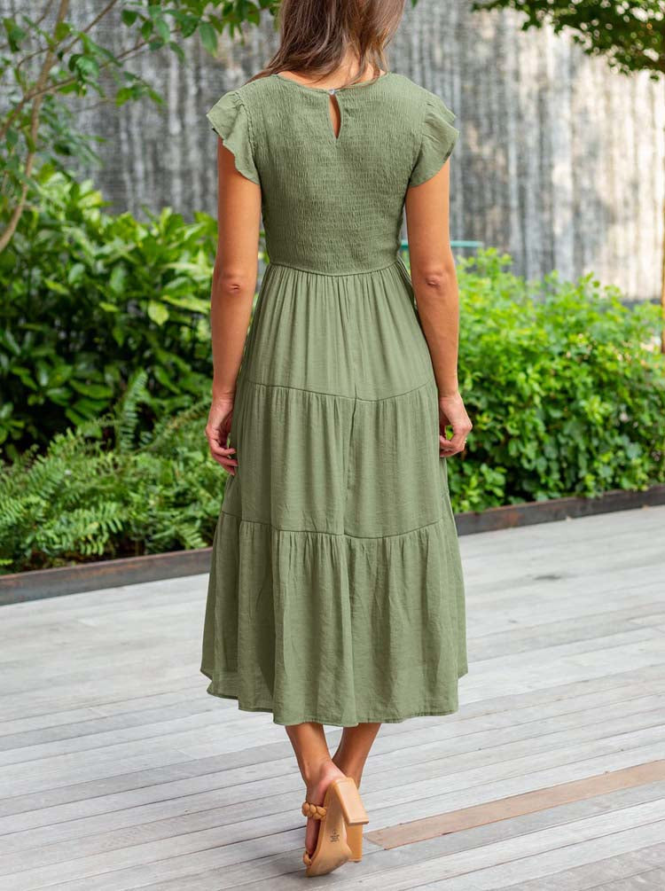 Lucille - Sommer-Outfit mit Falten Grün 2