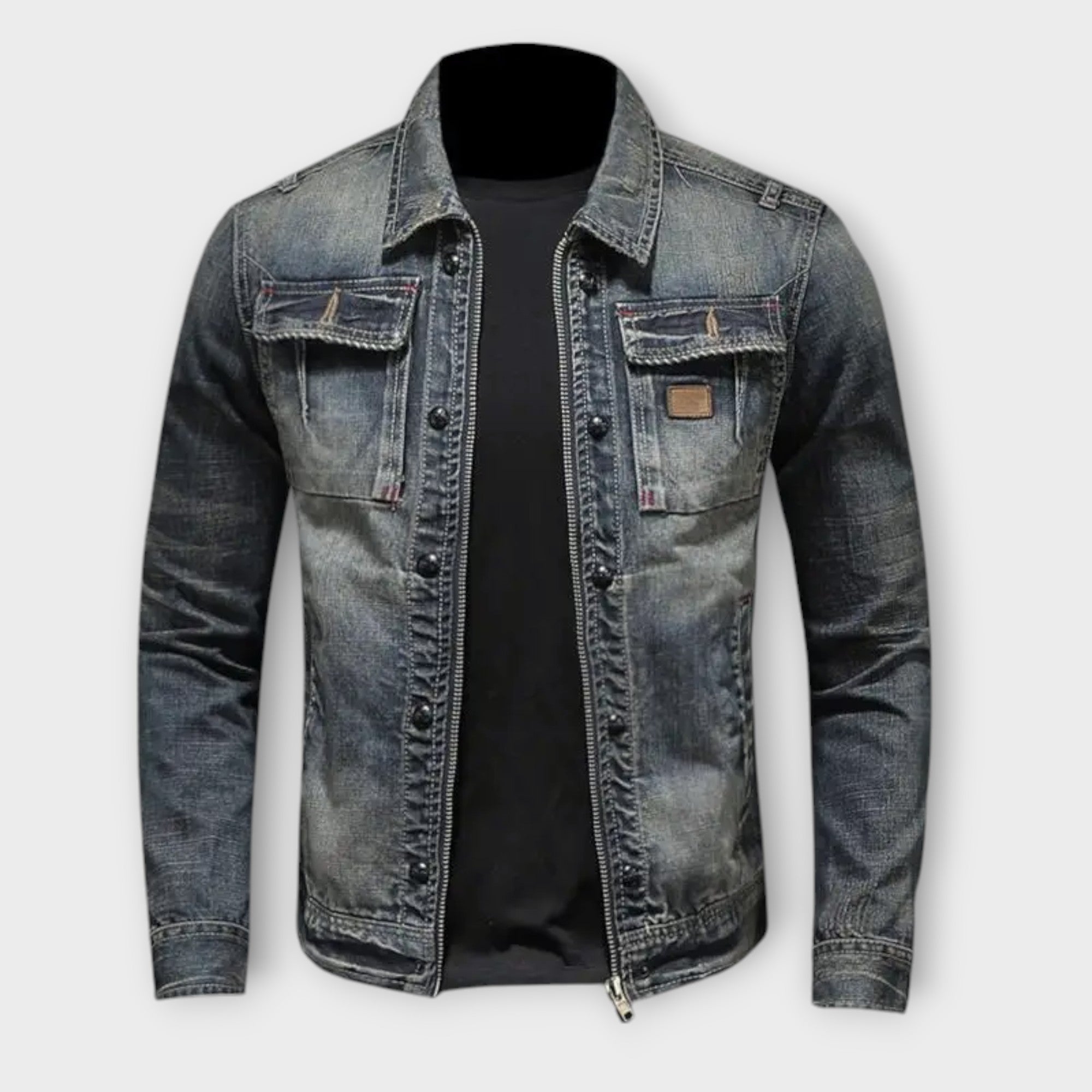 Lucius – Stylische Retrojacke für Herren Dunkelblau