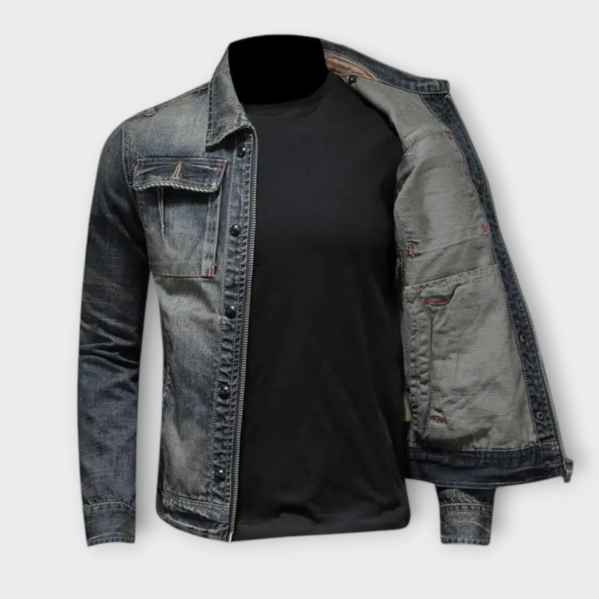 Lucius – Stylische Retrojacke für Herren Dunkelblau