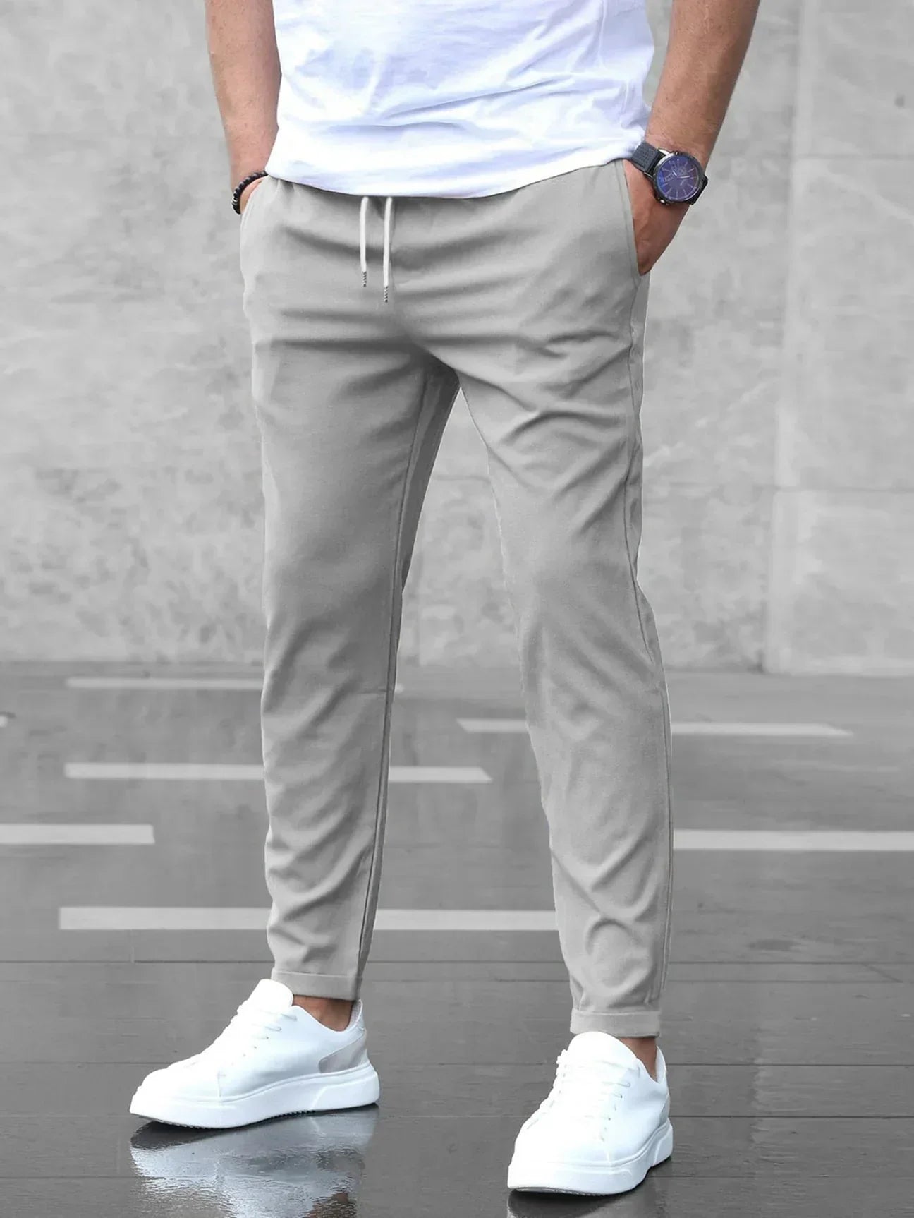 Lukas - Herren Stretch-Hose: Bequem und Elegant für Männer Grau