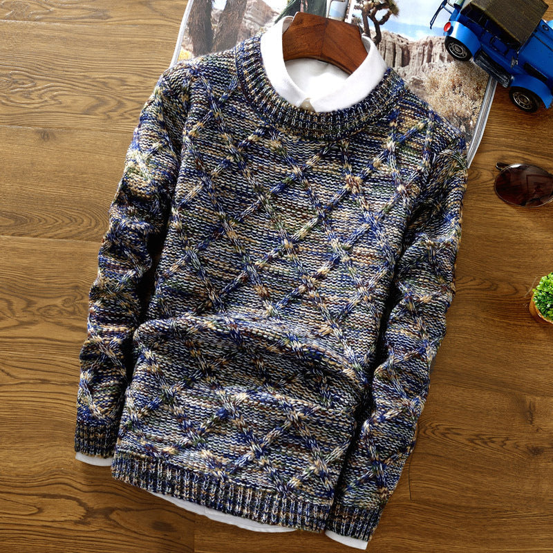 Lukas – Eleganter & einzigartiger Herrenpullover Blau