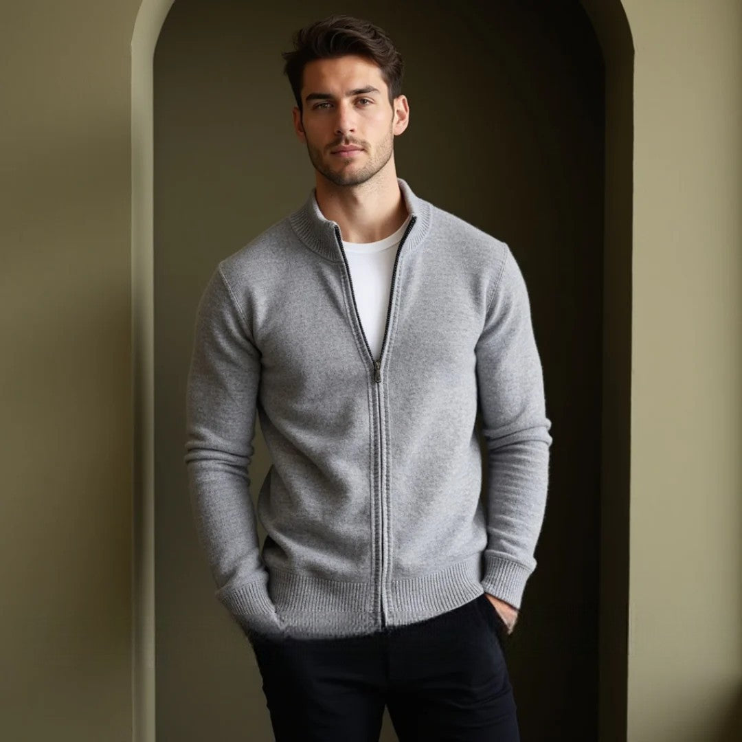 Marwin – Merino-Strickjacke mit Reißverschluss für Herren