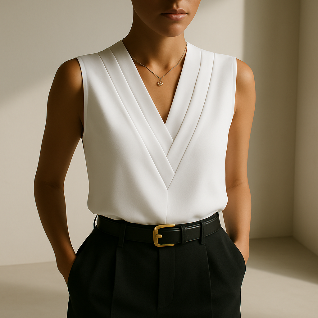 Chloe – Ärmellose Bluse Damen Elegant Sommer Leicht