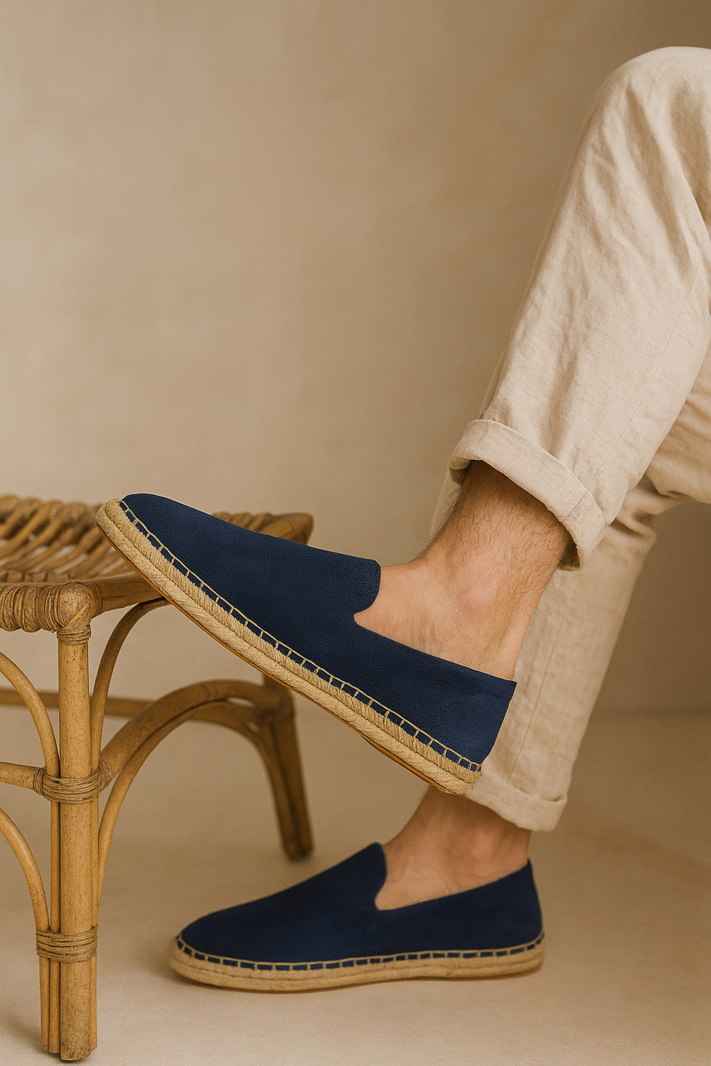 Kevin – Espadrilles Herren Wildleder Sommer Leicht Lässig