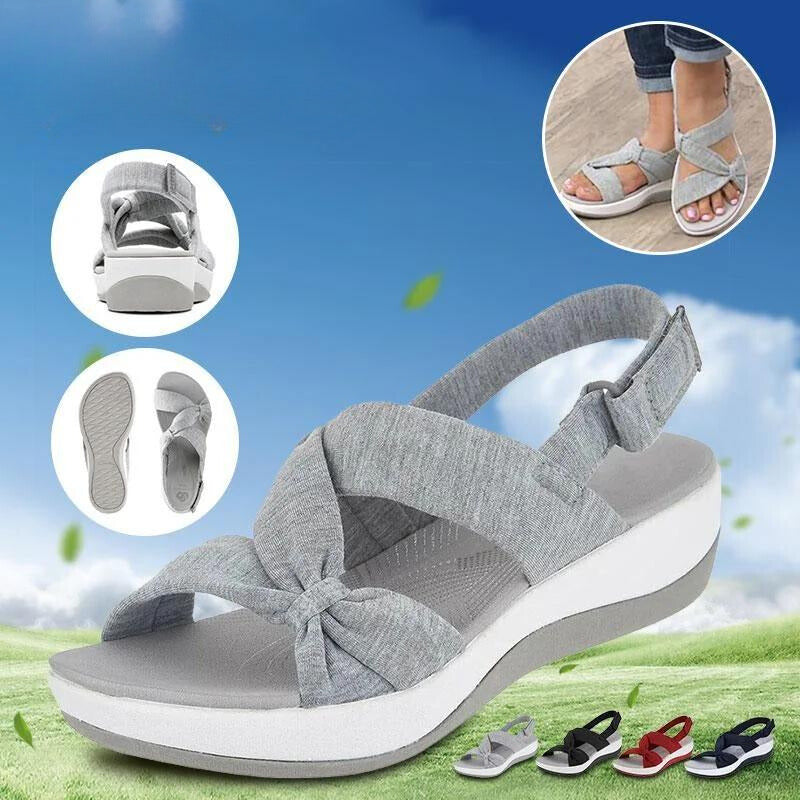 Mara- Ultrabequeme Orthopädische Damen Sommersandalen Grau 3-2a80-4568-9a96-cfe10049cf0f