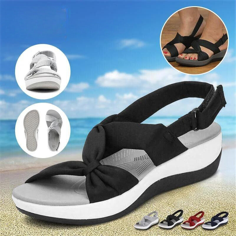 Mara- Ultrabequeme Orthopädische Damen Sommersandalen Schwarz 2