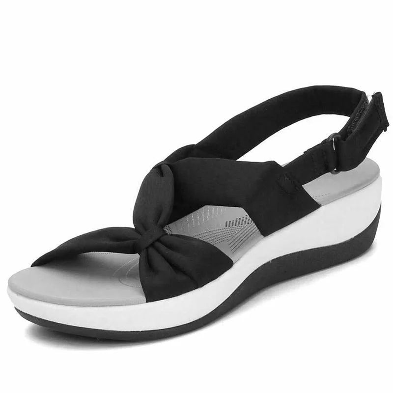 Mara- Ultrabequeme Orthopädische Damen Sommersandalen Schwarz 3