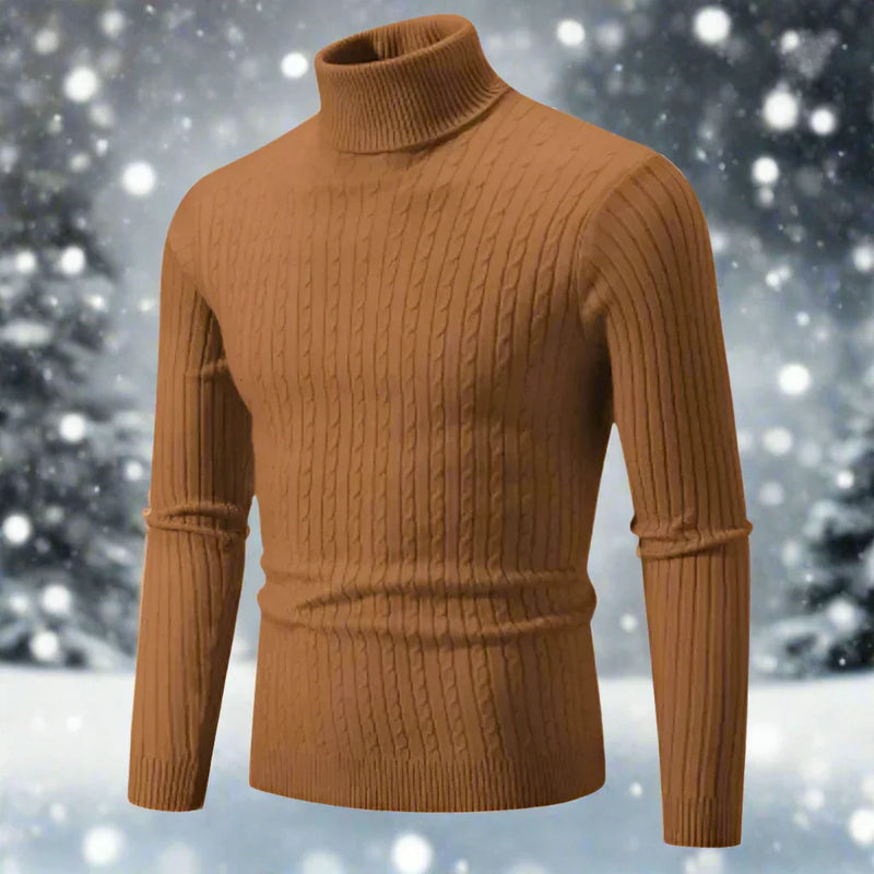 Marcel - Zeitloser warmer stilvoller Rollkragenpullover Herren Braun