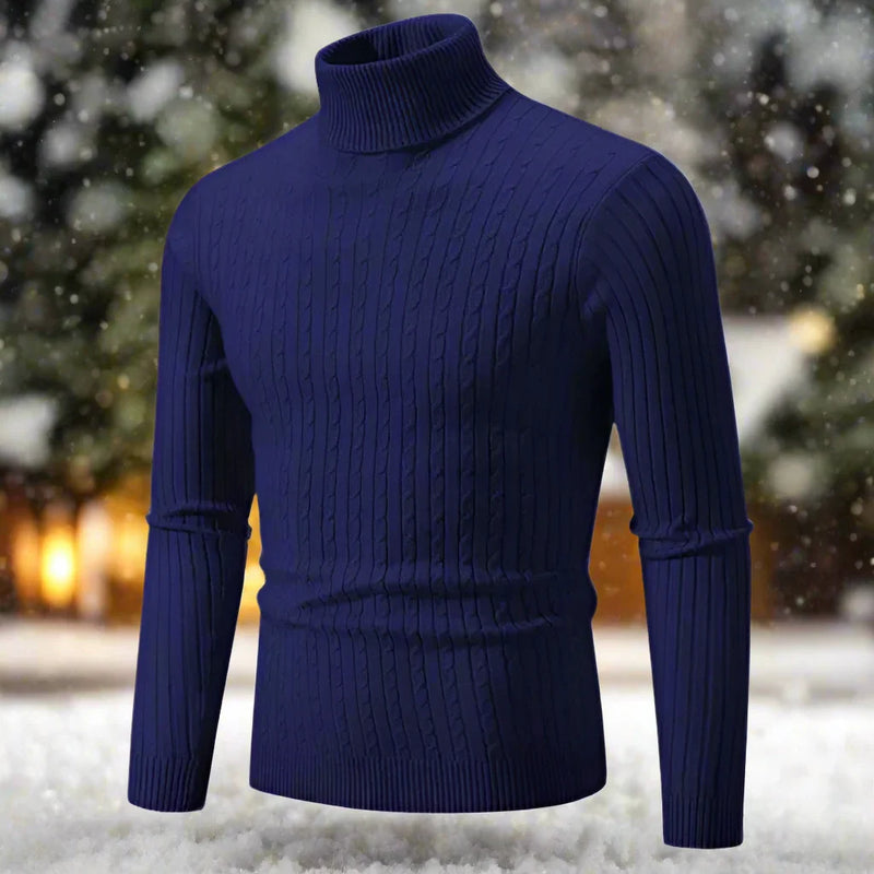 Marcel - Zeitloser warmer stilvoller Rollkragenpullover Herren Marineblau