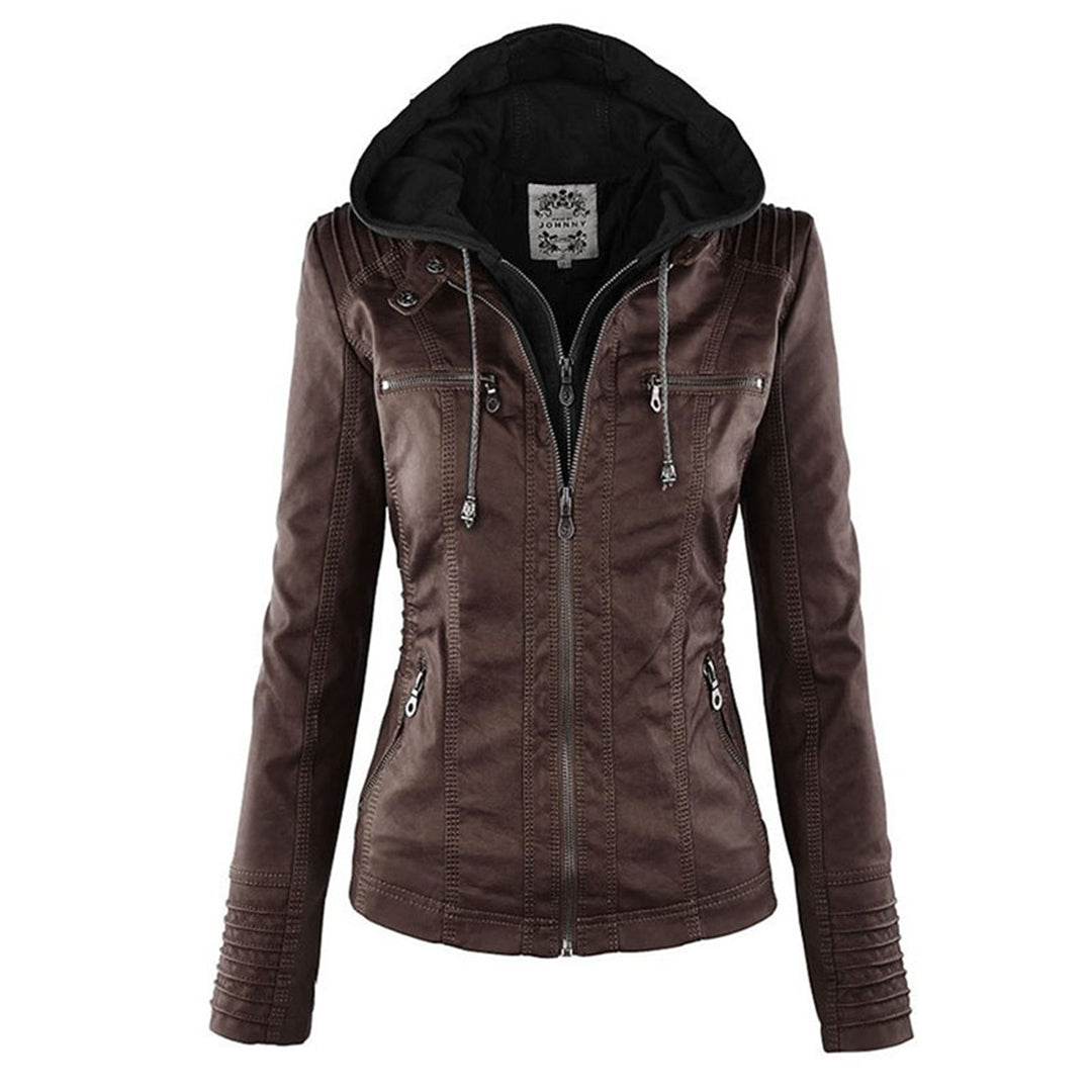 Mareike - Wetterfester Damen Jacke mit Kapuze Braun