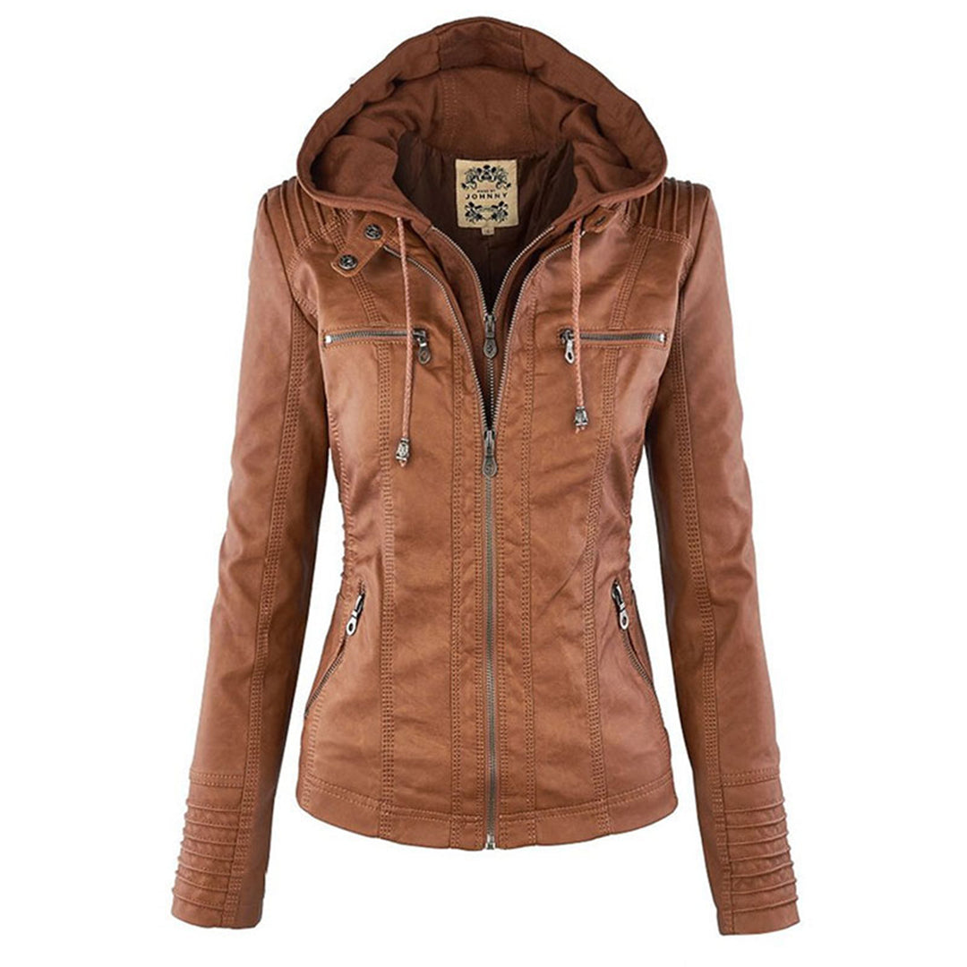 Mareike - Wetterfester Damen Jacke mit Kapuze Khaki