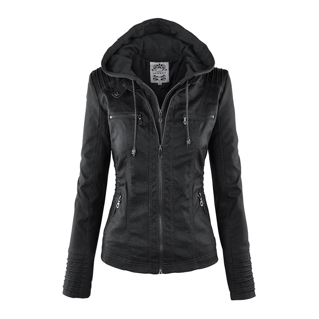Mareike - Wetterfester Damen Jacke mit Kapuze Schwarz