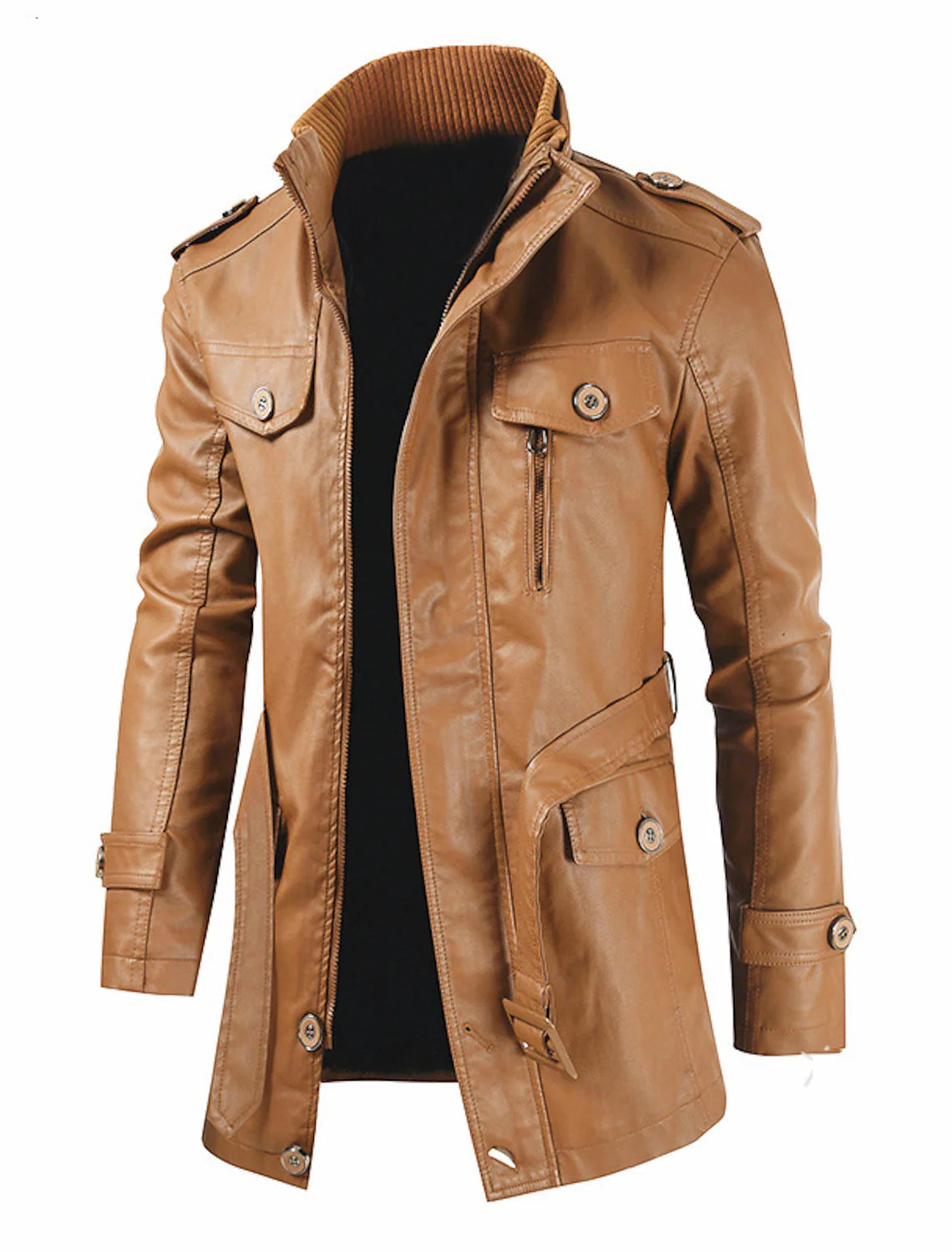 Imanuel – Lange Lederjacke für Herren