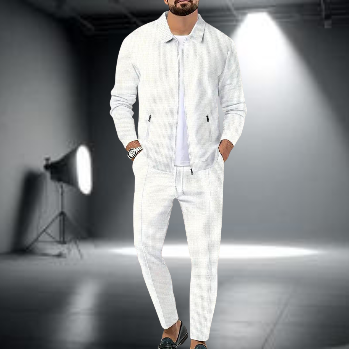 Matteo – Herren Trainingsanzug Set Sportlich Bequem Modern 1