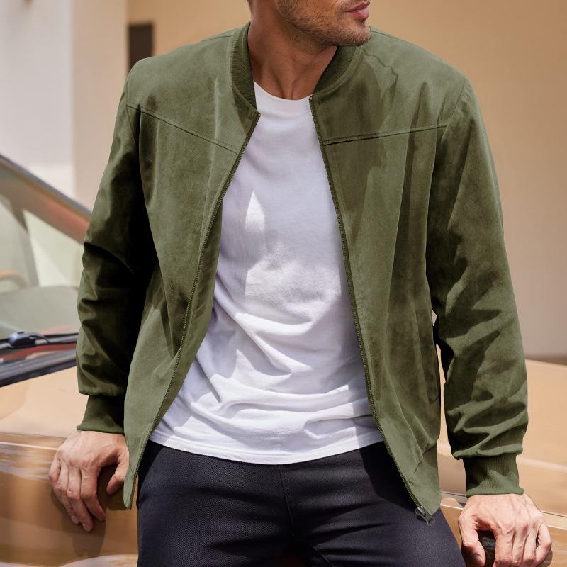 Matthias - Reißverschlussjacke mit Seitentaschen für Herren Khaki 