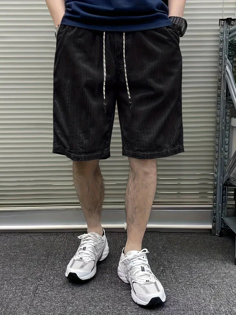 Michel - Cargoshorts aus Cord für Herren schwarz