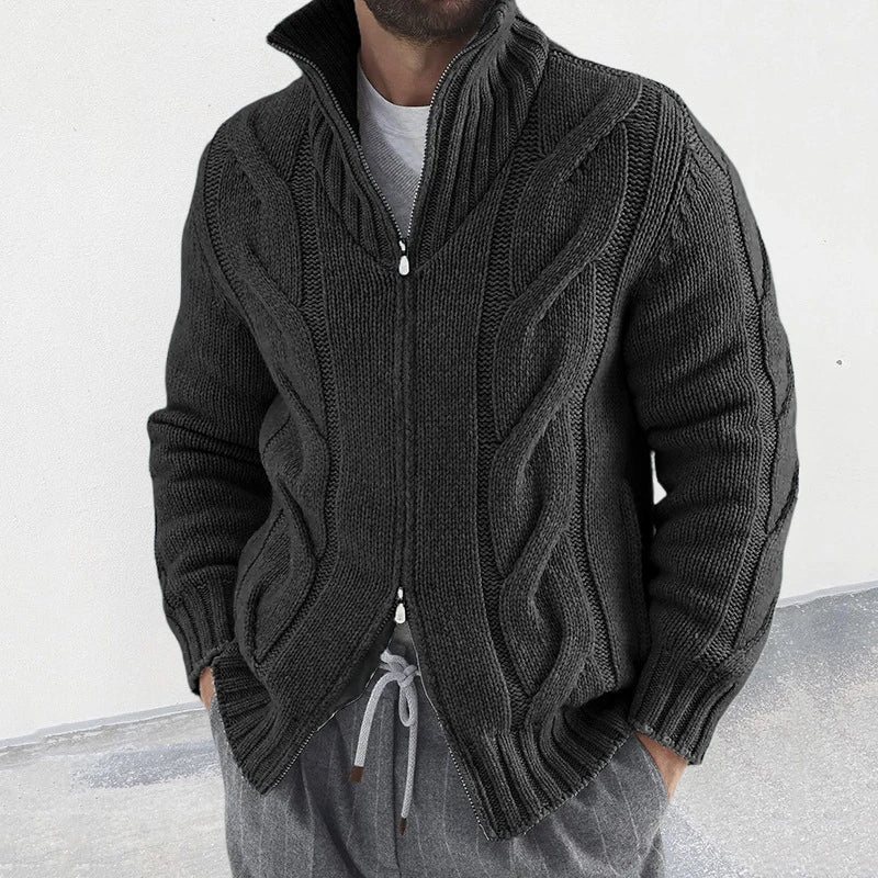 Strickjacke mit Zwei-Wege-Reißverschluss