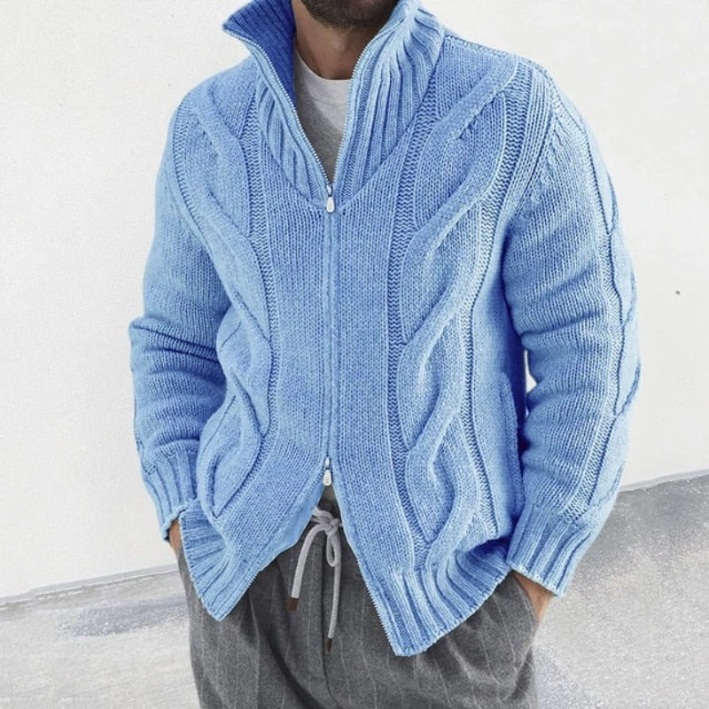 Strickjacke mit Zwei-Wege-Reißverschluss