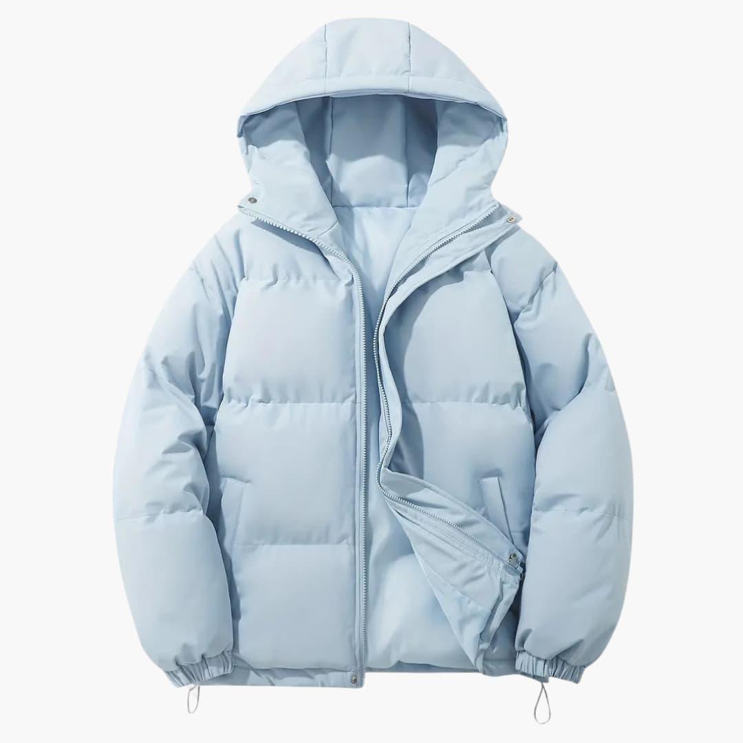 Moritz - Winterjacke Damen Kapuzenjacke Elegant und Warm Hellblau