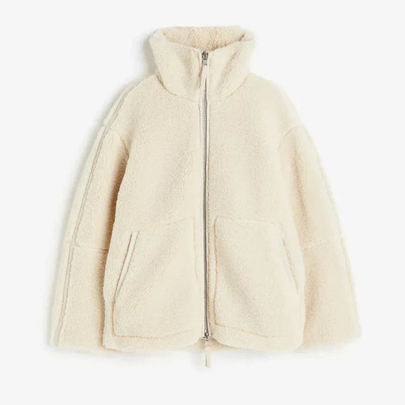 Nancy - Lammwolljacke für Damen Beige