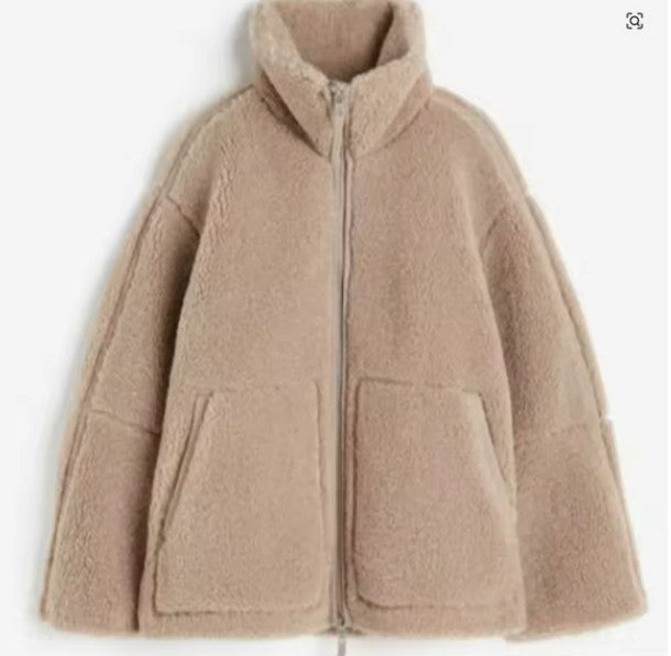 Nancy - Lammwolljacke für Damen Kaffee