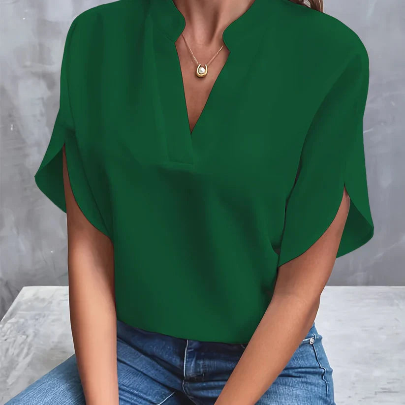 Natalie – elegante und leichte bluse für damen Grun