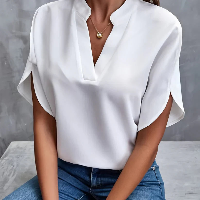 Natalie – elegante und leichte bluse für damen WeiB