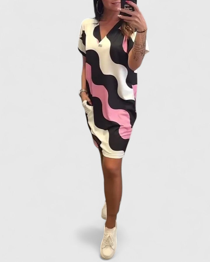 Neringa-  Bequemes Sommerkleid  mehrfarbig