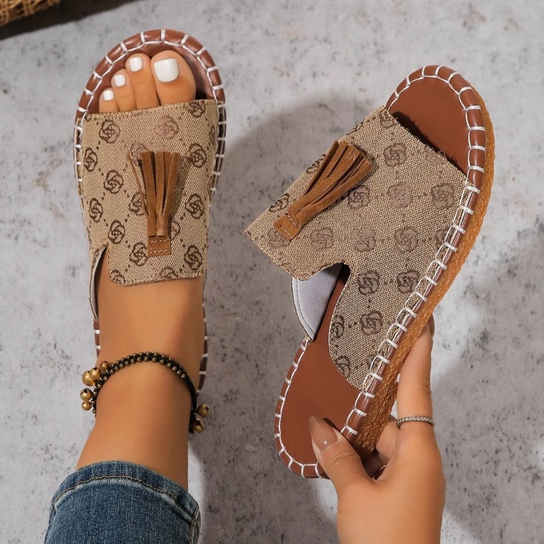 Nicole- elegante modische Damensandalen für den Sommer khaki