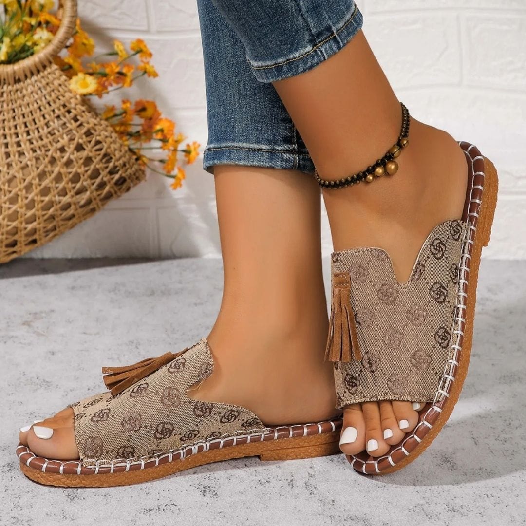 Nicole- elegante modische Damensandalen für den Sommer khaki 2