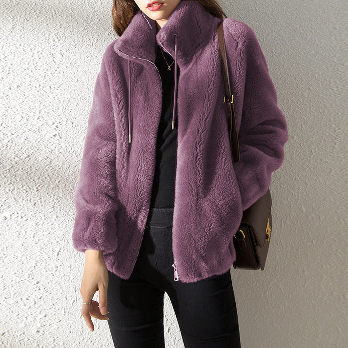 Nika - Damenjacke mit durchgehendem Reißverschluss Violett