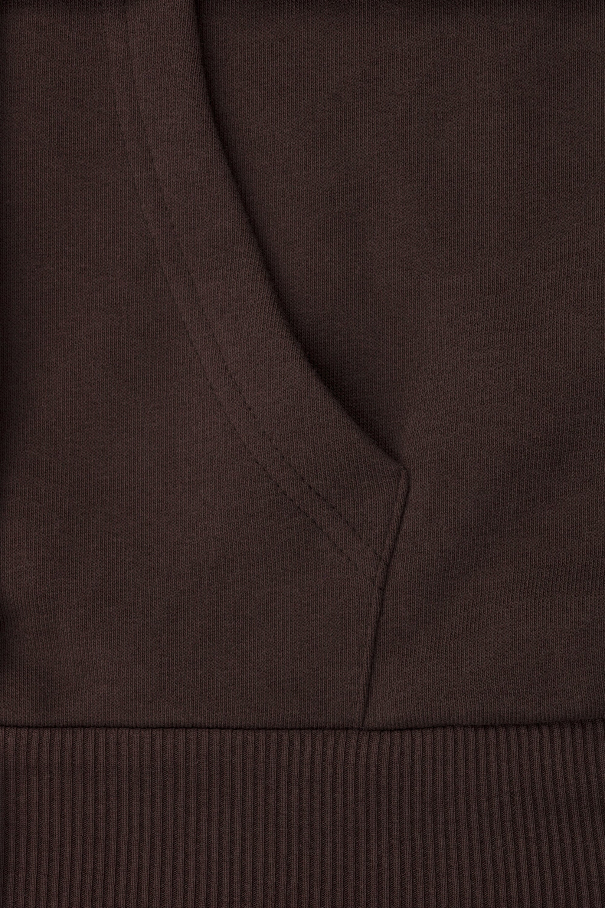 Niklaus - Heavy Blank Zip Hoodie Herren Warm & Robust Chocolate