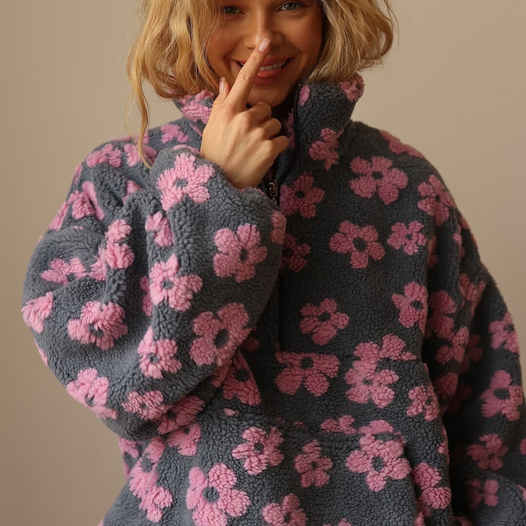 Nina - Fleece Varm Bloom Gelb pink