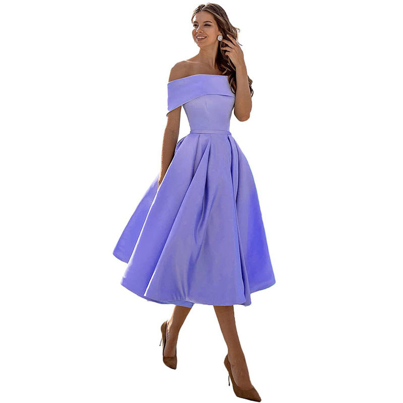 Henny - Edles trägerloses Partykleid aus Satin