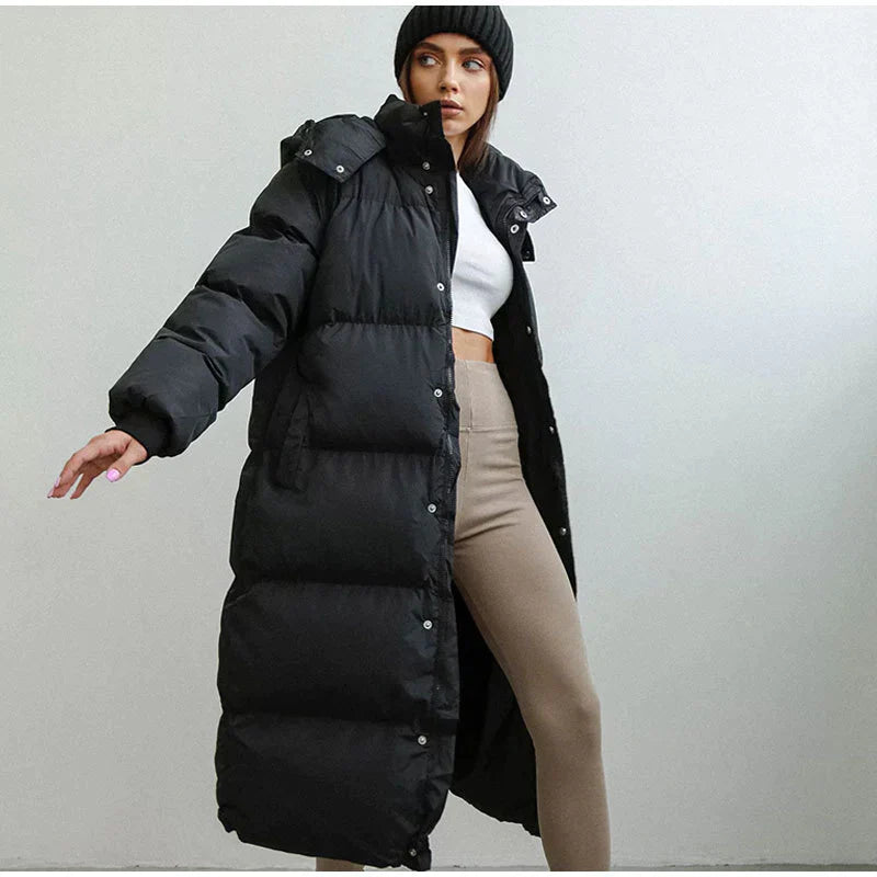 Pauline – Lange, wattierte Winterjacke