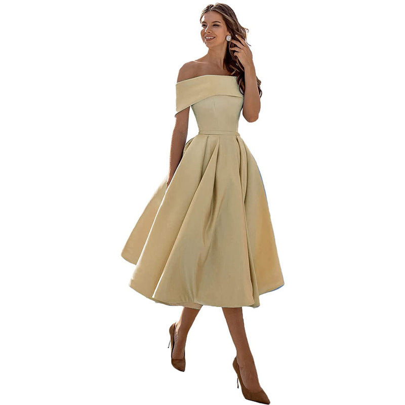 Henny - Edles trägerloses Partykleid aus Satin