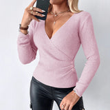 Lunne - Ripp-Strick Wickelpullover für Damen