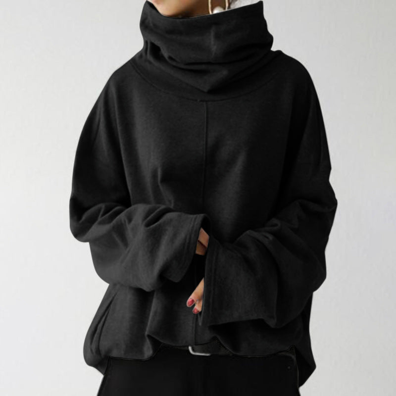 Hermine - Trendiger einfarbiger Turtle-Neck Pullover