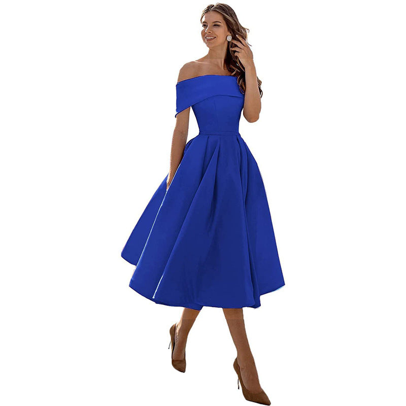 Henny - Edles trägerloses Partykleid aus Satin