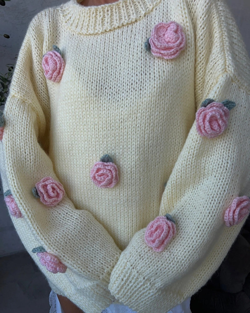 Taylor - Stylischer Pullover mit Blumenapplikationen für Damen