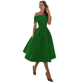 Henny - Edles trägerloses Partykleid aus Satin