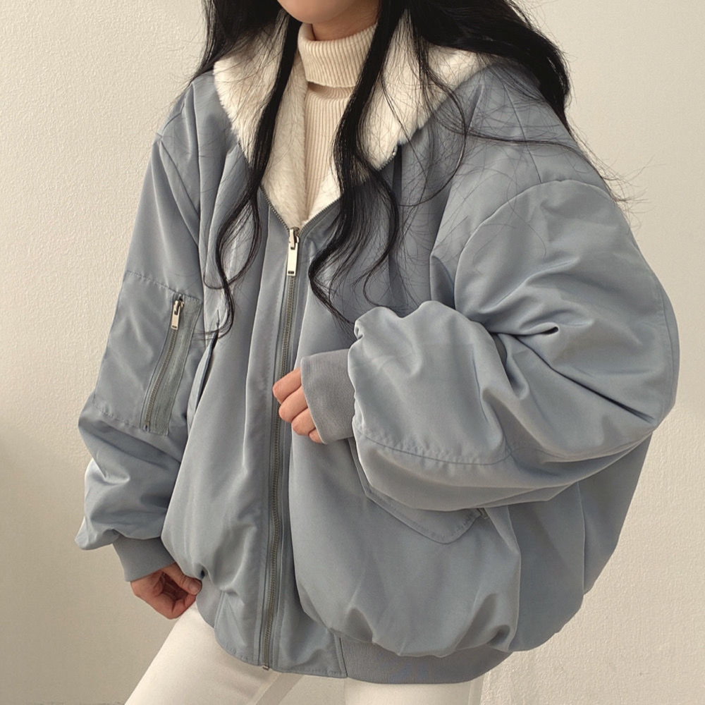 Odalinde - Wendejacke mit Kapuze für Damen Blau