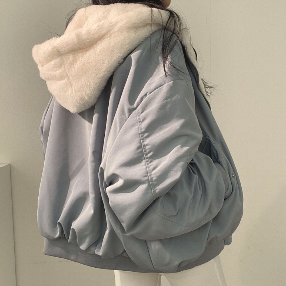 Odalinde - Wendejacke mit Kapuze für Damen Blau