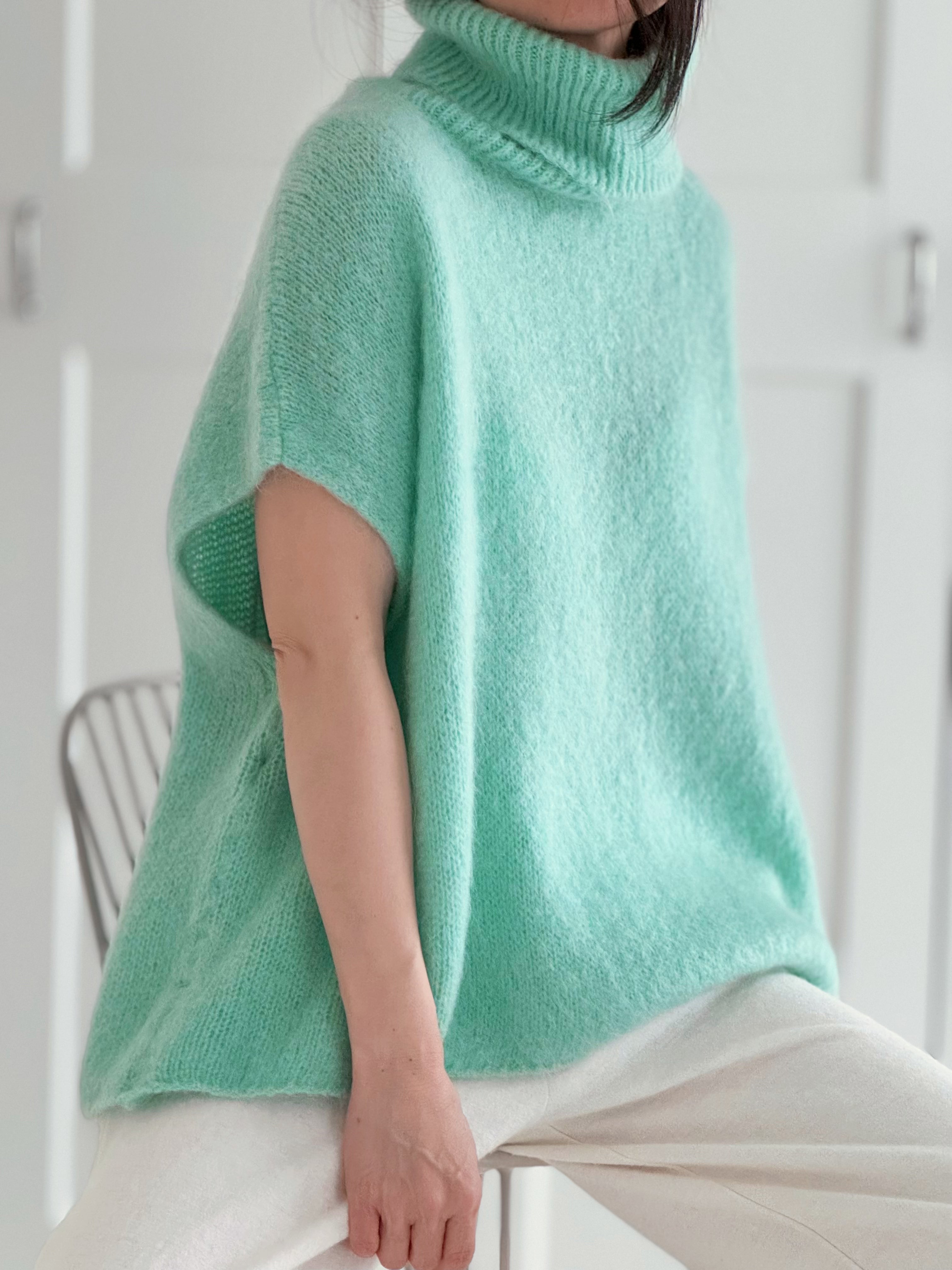 Odalys - Pullunder, Mohair, Rollkragen, 4 Farben
